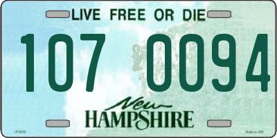 NH license plate 1070094