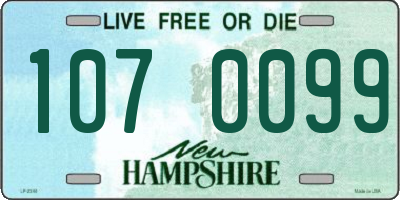NH license plate 1070099