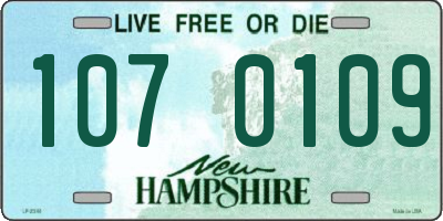 NH license plate 1070109