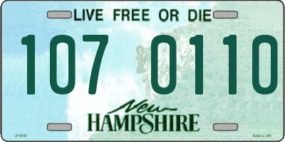 NH license plate 1070110