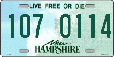 NH license plate 1070114