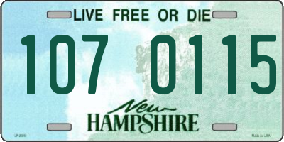 NH license plate 1070115