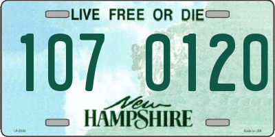 NH license plate 1070120
