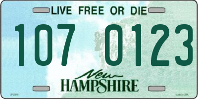 NH license plate 1070123