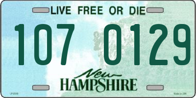 NH license plate 1070129