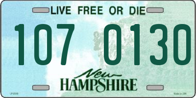 NH license plate 1070130