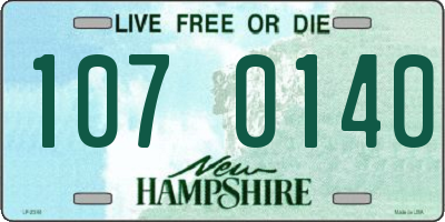 NH license plate 1070140