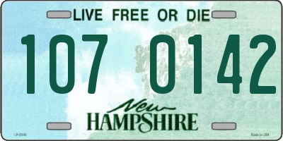 NH license plate 1070142