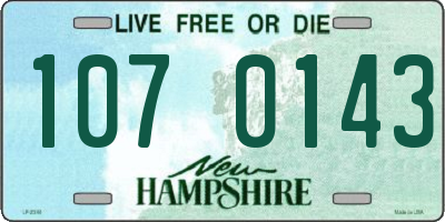 NH license plate 1070143