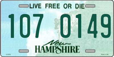 NH license plate 1070149