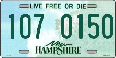 NH license plate 1070150