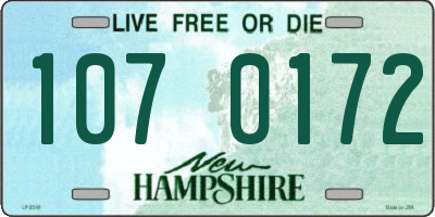 NH license plate 1070172