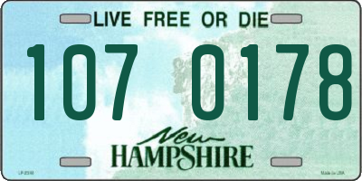 NH license plate 1070178