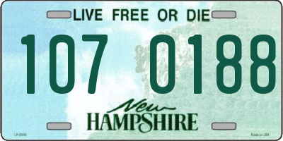 NH license plate 1070188