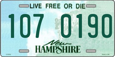 NH license plate 1070190