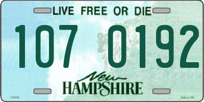 NH license plate 1070192
