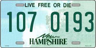 NH license plate 1070193