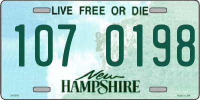 NH license plate 1070198