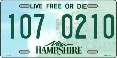 NH license plate 1070210