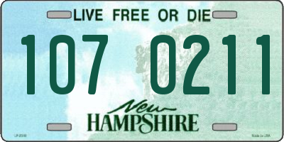 NH license plate 1070211