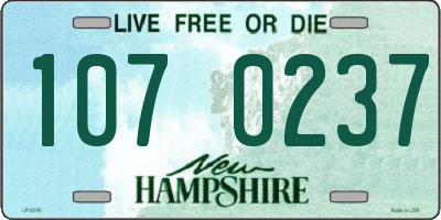 NH license plate 1070237