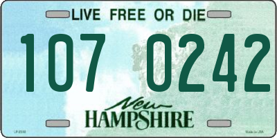 NH license plate 1070242