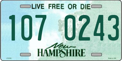 NH license plate 1070243