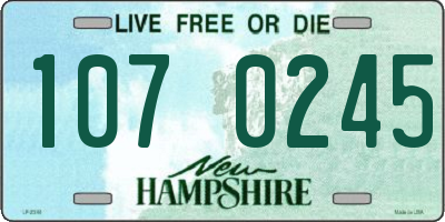 NH license plate 1070245