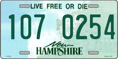 NH license plate 1070254