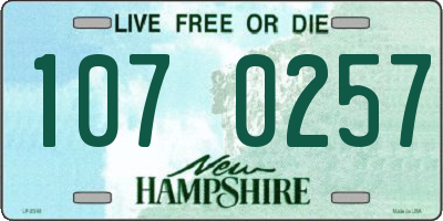 NH license plate 1070257