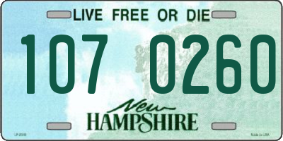 NH license plate 1070260