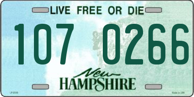 NH license plate 1070266