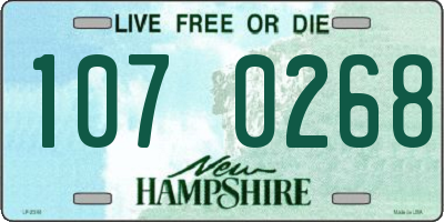 NH license plate 1070268