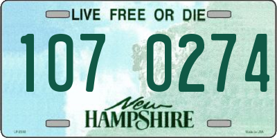 NH license plate 1070274