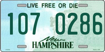 NH license plate 1070286