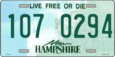 NH license plate 1070294