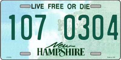 NH license plate 1070304