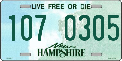 NH license plate 1070305