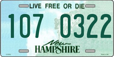 NH license plate 1070322