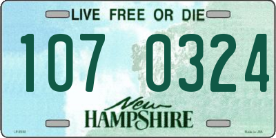 NH license plate 1070324
