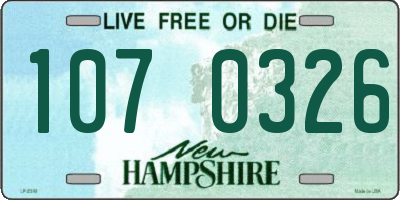 NH license plate 1070326