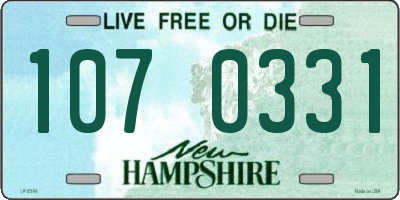 NH license plate 1070331