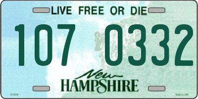 NH license plate 1070332