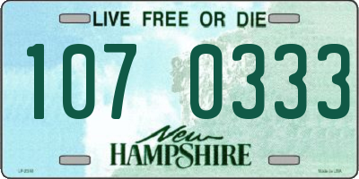NH license plate 1070333