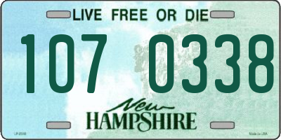 NH license plate 1070338
