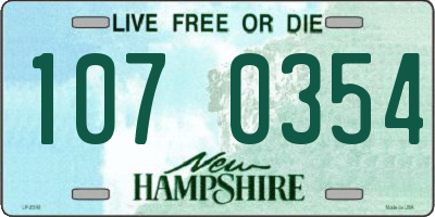 NH license plate 1070354