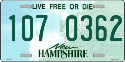NH license plate 1070362