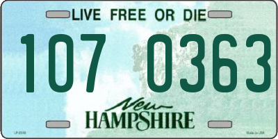 NH license plate 1070363