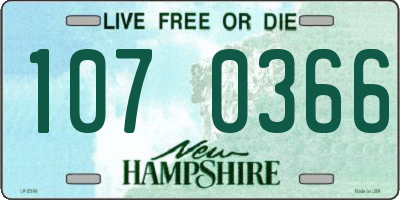 NH license plate 1070366