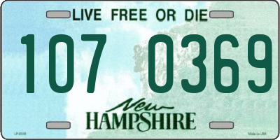 NH license plate 1070369